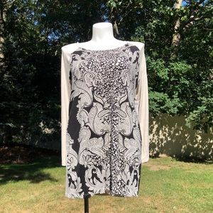SOLD Soma, XL, Soft Jersey Raglan Sleeve Tunic - PERFECT PAISLEY MOONLIGHT $55